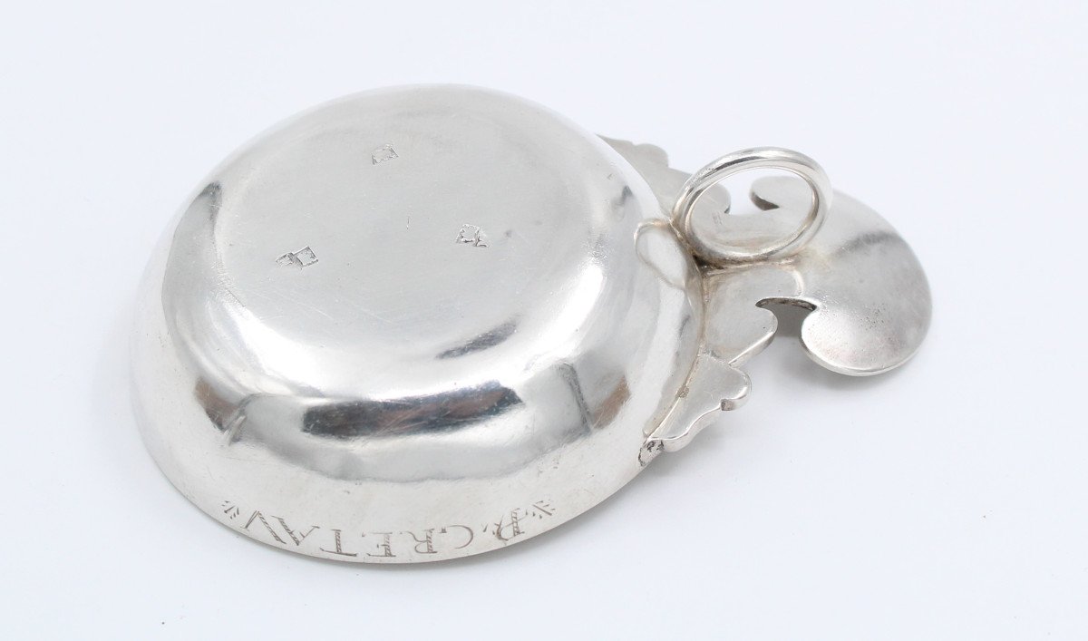 Taste Vin In Solid Silver 18th Century With Name-photo-3