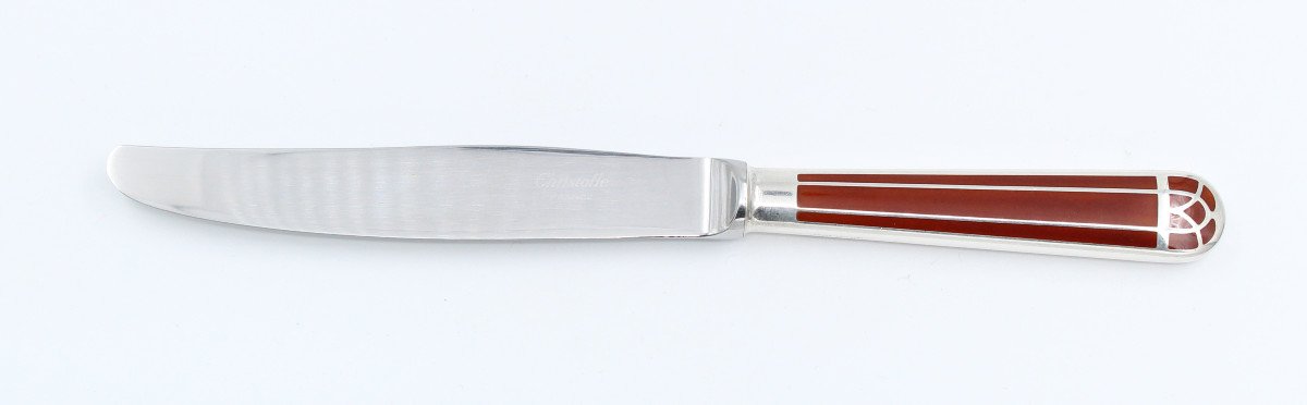 Christofle Talisman Chinese Lacquer Table Knife 24.5 Cm