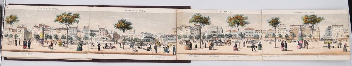 Panorama The Boulevards Of Paris Around 1855 Paul Lancel Printer Lemercier-photo-6