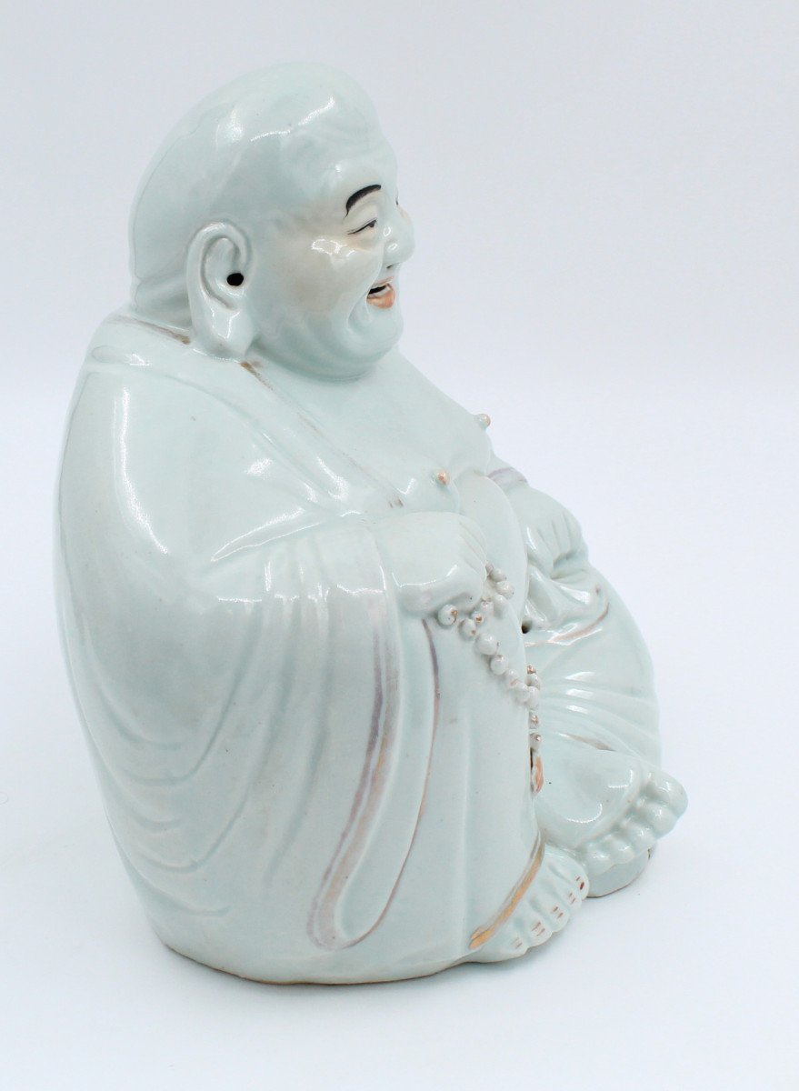 Grand Bouddha En Porcelaine Chine H= 25.5 Cm-photo-3