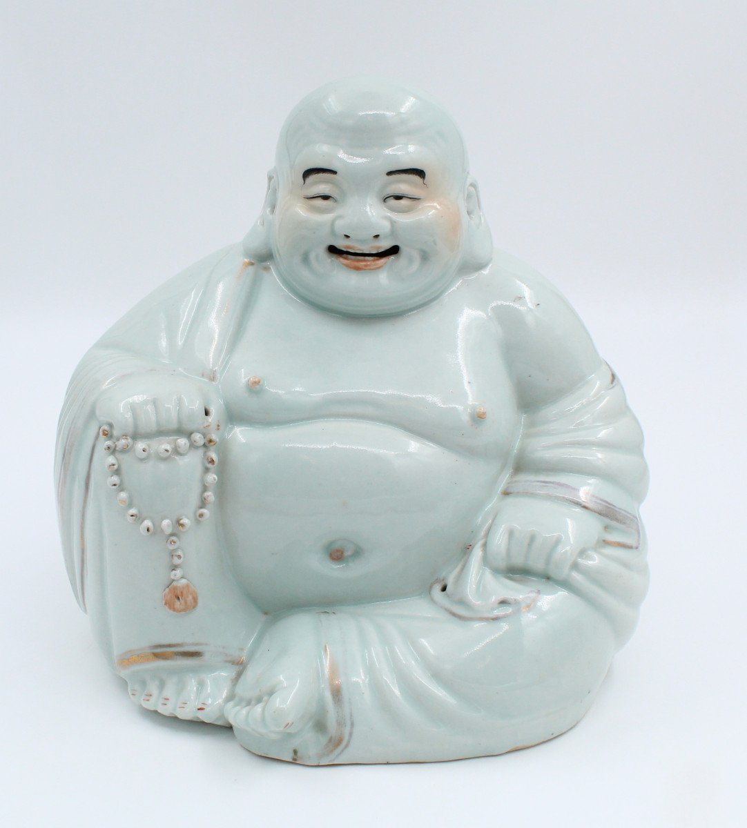 Grand Bouddha En Porcelaine Chine H= 25.5 Cm