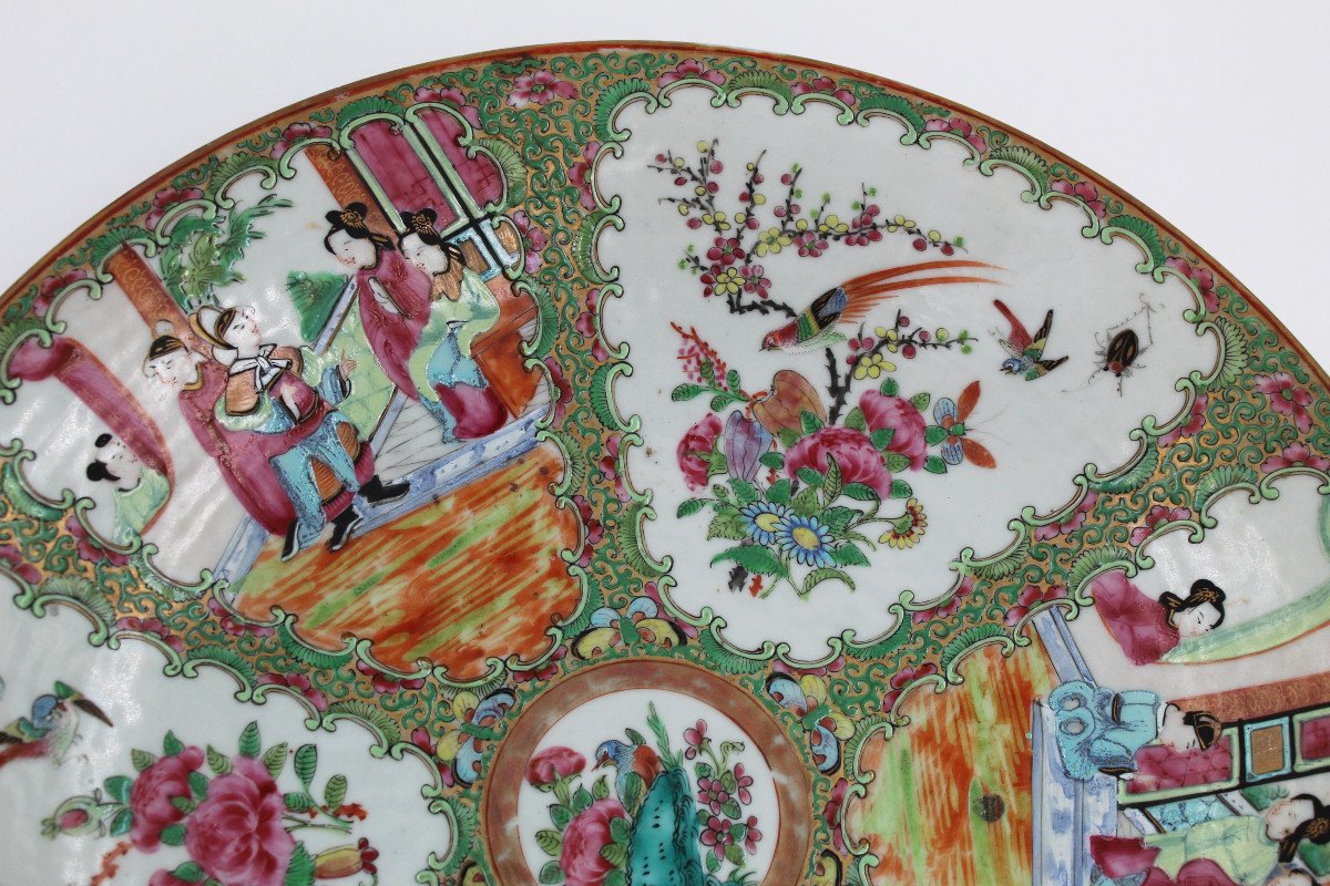 China Large Canton Porcelain Dish 34 Cm -photo-2