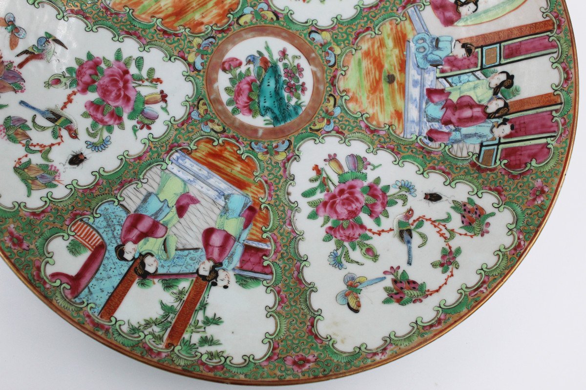 China Large Canton Porcelain Dish 34 Cm -photo-3