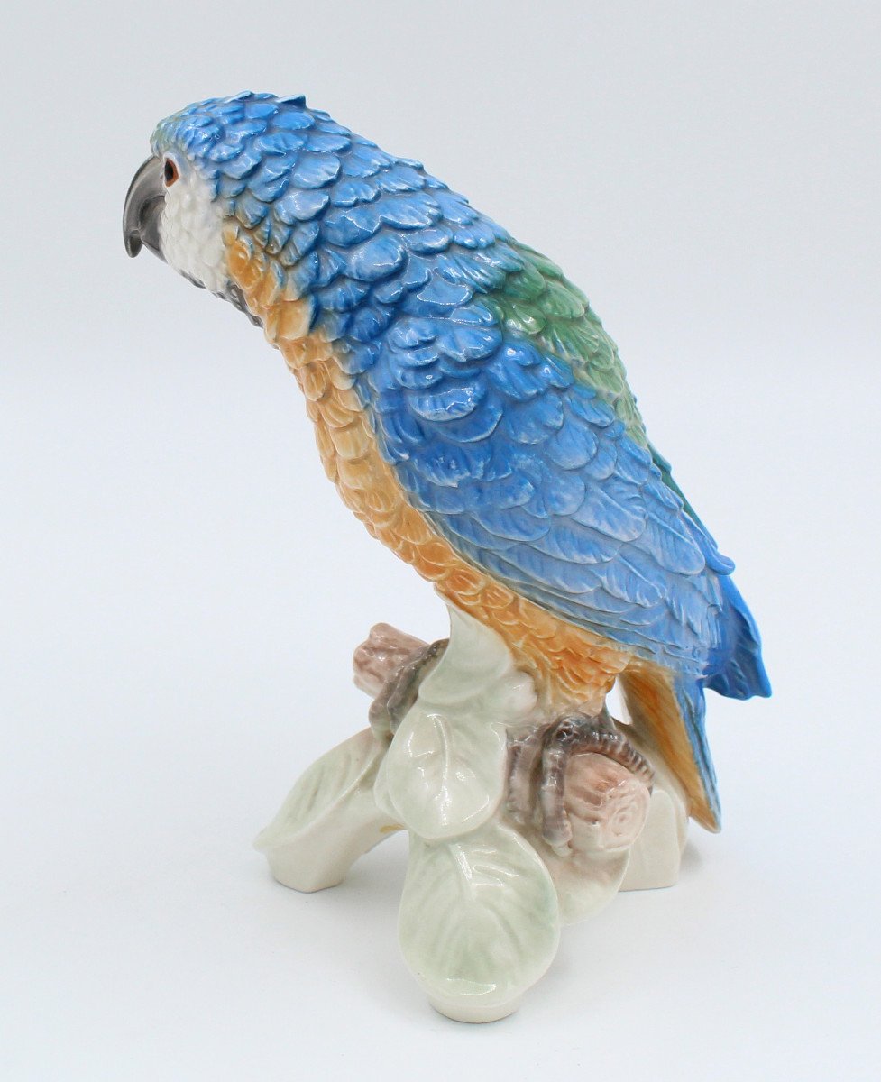 Goebel Oiseau Perroquet En Porcelaine émaillé H = 22.5 Cm-photo-4