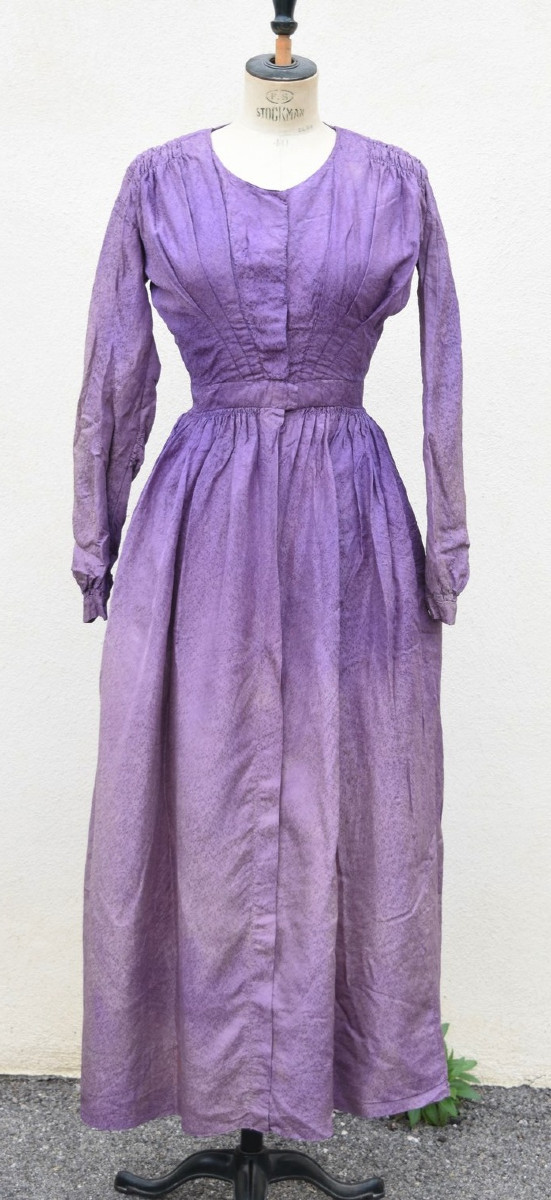 Antique Silk Dress France Provence Vaucluse Circa 1860