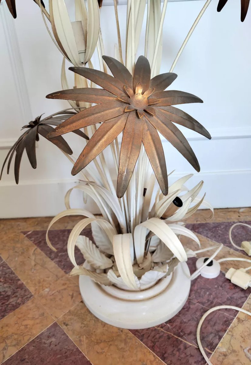 5-light Flower Bouquet Floor Lamp By Hans Kogl, Maison Jansen, Hollywood Regency-photo-4