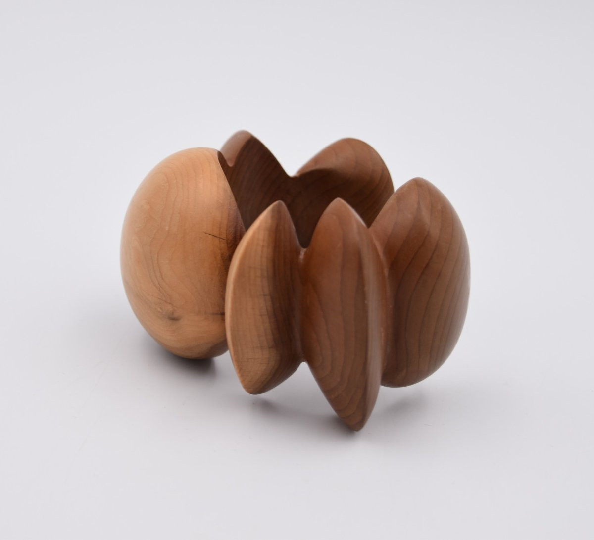 Modernist Wooden Cuff Bracelet In The Style Of Catherine Noll-photo-2