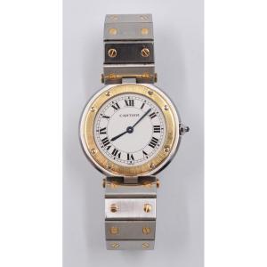 Cartier Santos Vendome Gold And Steel Quartz Watch