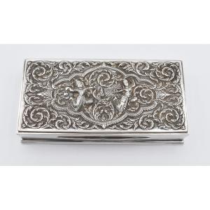 Box Box In Sterling Silver South East Asia Or India Decor Of Characters