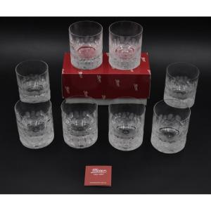 8 Crystal Whiskey Glasses Moser Model Pebbles 340 Ml