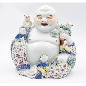 Large Porcelain Buddha Republic China Period 20th