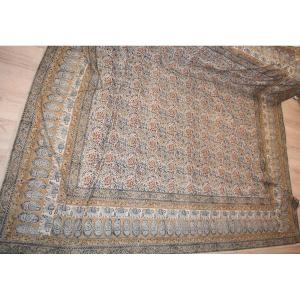 Tissu En Coton Peint , Ghalamkar, 215 Cm X 240 Cm, Iran, Perse Vers 1950 Kalamkar