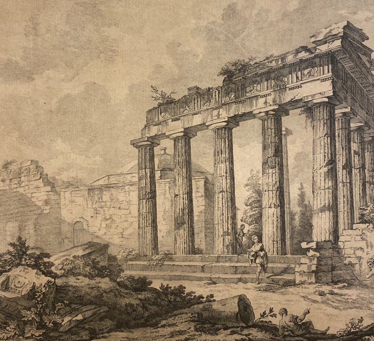 Jacques-Philippe Le Bas, Temple de Minerve à Athènes , d'après Julien-David Le Roy (1758)-photo-2