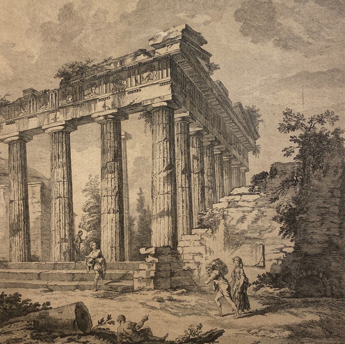 Jacques-Philippe Le Bas, Temple de Minerve à Athènes , d'après Julien-David Le Roy (1758)-photo-3