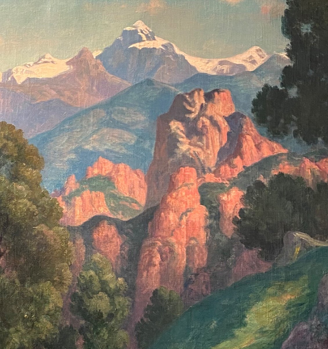 René Ménard (1862-1930), Attributed To, Talloires (alpes) Large Symbolism Painting Late 19th Century-photo-3