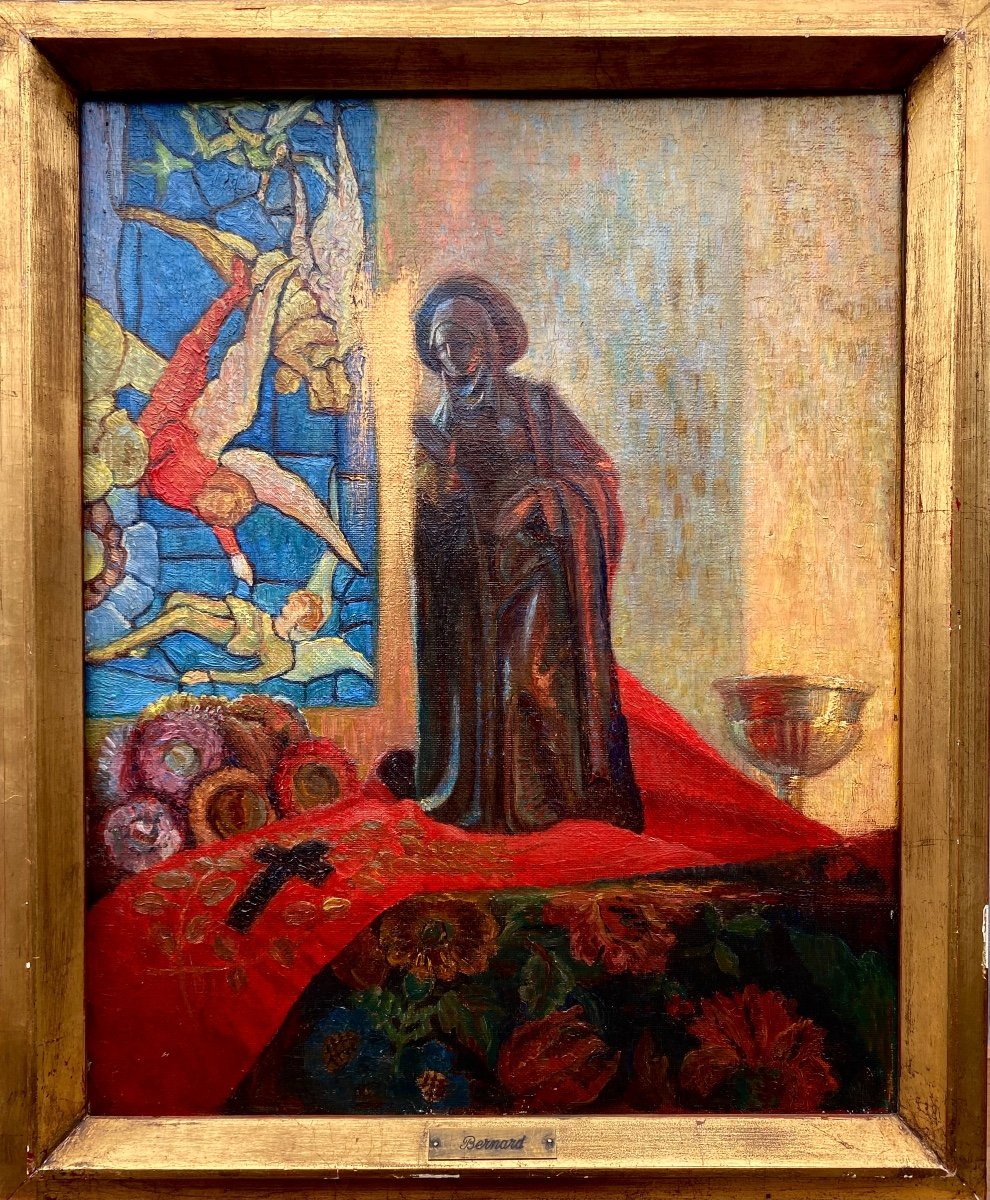 Entourage Of Emile Bernard Symbolism Post-impressionism Late 19th Century Virgin Mary Old Painting