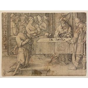 Lucas van Leyden, Joseph Interprétant Les Songes De Pharaon, 1512, Tiré De l'Histoire De Joseph