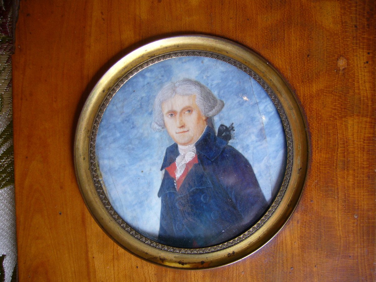 Paire Portraits Miniatures 1797-photo-2