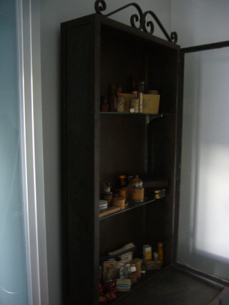 Pair Of Steel Pharmacy Cabinets -photo-5