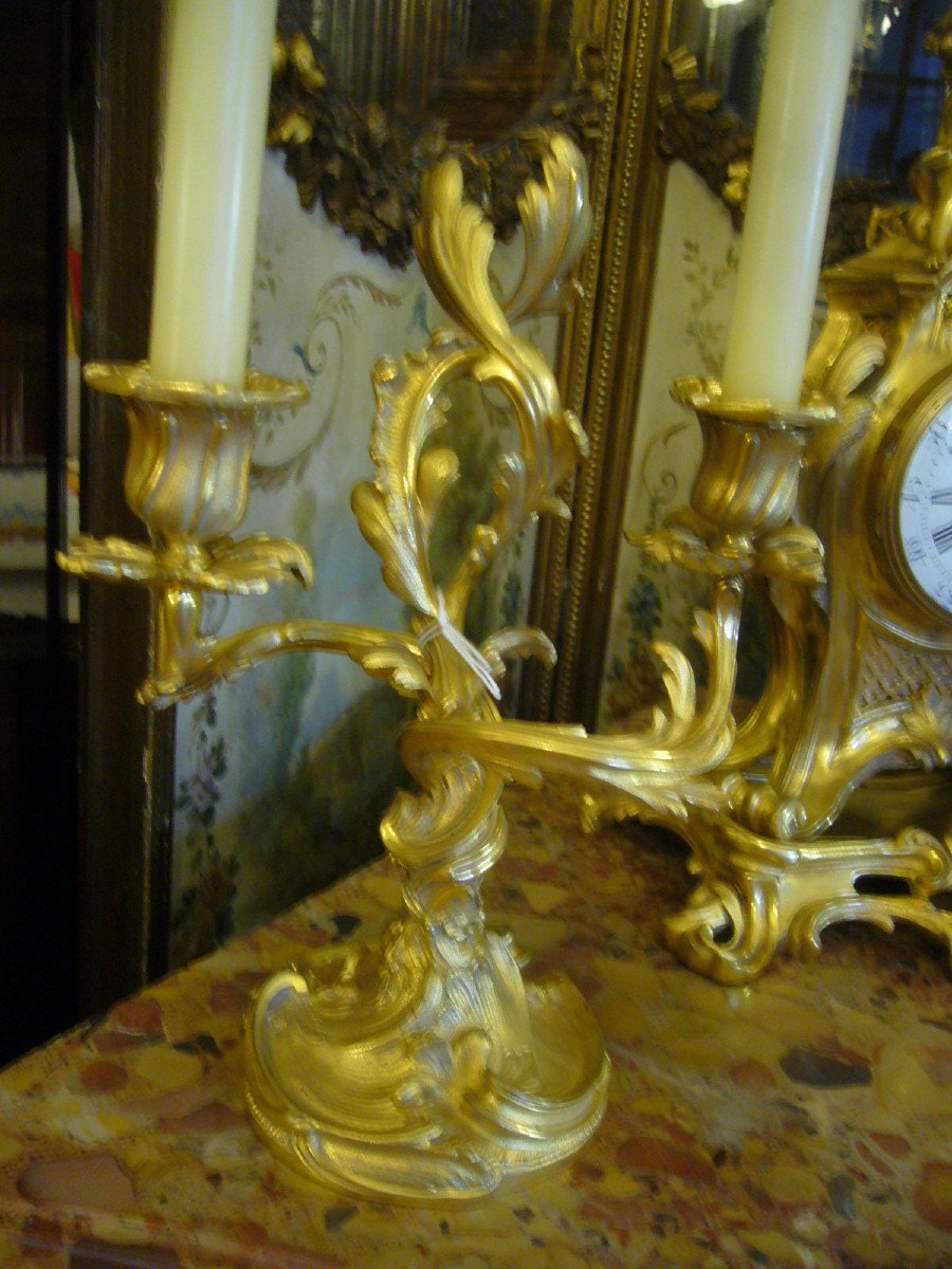 Garniture De Cheminée Louis XV-photo-4