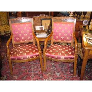 Pair Of Empire Dolphin Armchairs