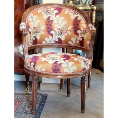 Desk Chair Louis XVI Walnut