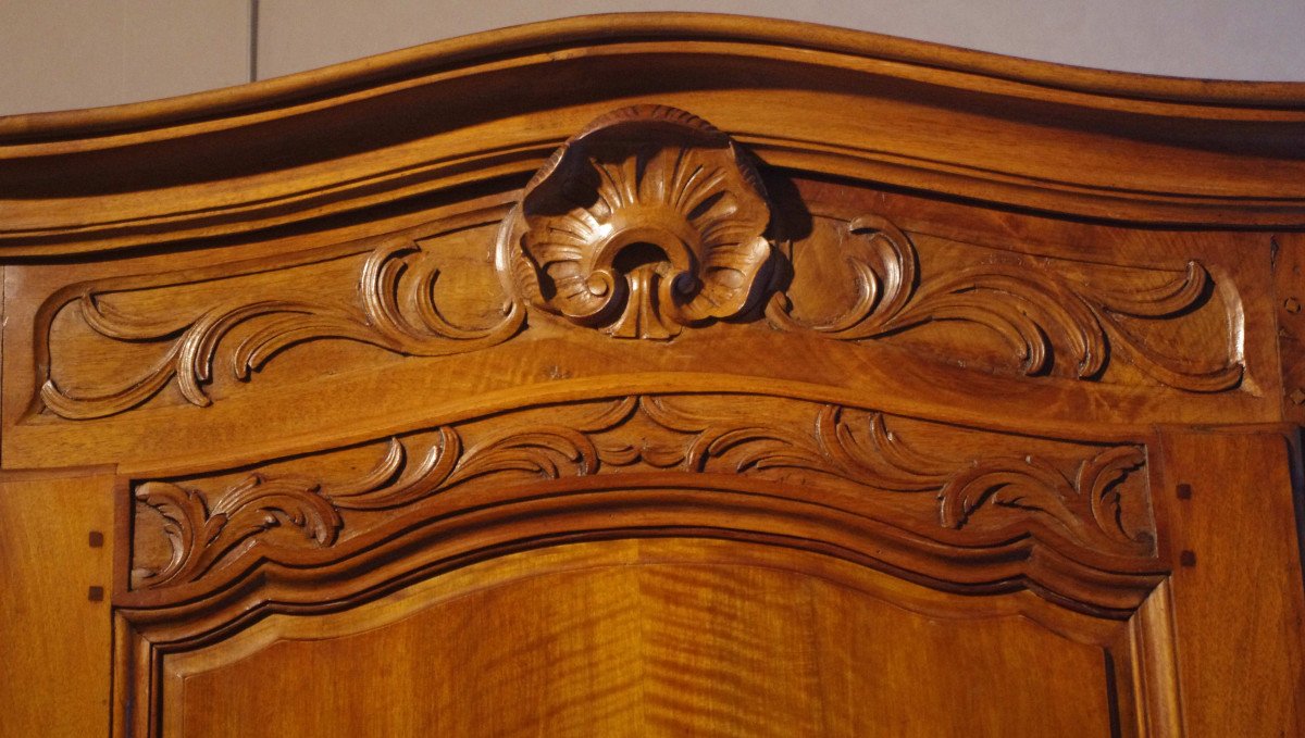 Bonnetière Louis XV In Solid Walnut-photo-3