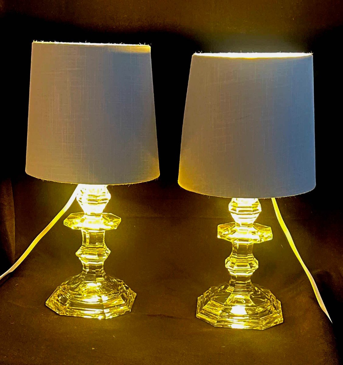 Petites Lampes De Chevet En cristal de Baccarat-photo-2