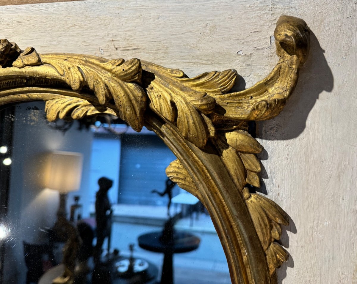 18th Century Golden Wood Mirror-photo-5