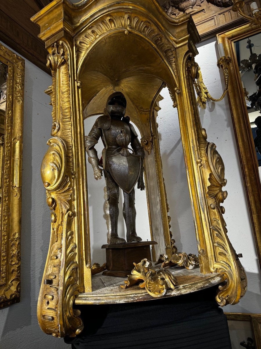 18th Century Golden Wooden Niche-photo-3