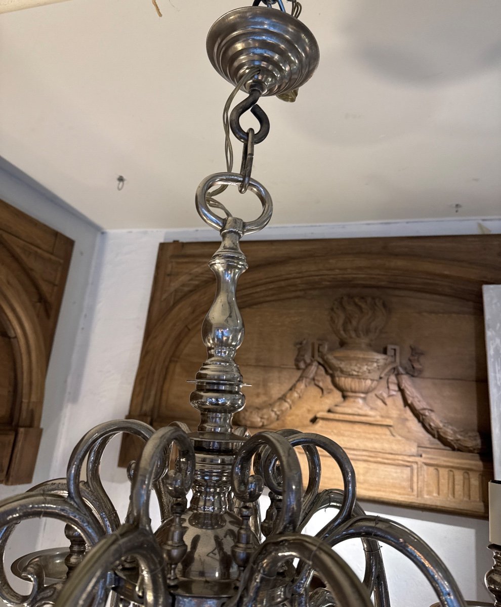 Dutch Style Nickel Plated Bronze Chandelier-photo-2