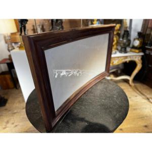 Rare, Panoramic Frame, Convex With Its Old Window