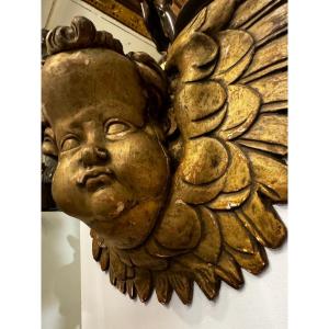 Angel Head In Golden Wood