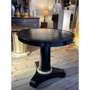 19th Century Black Pedestal Table