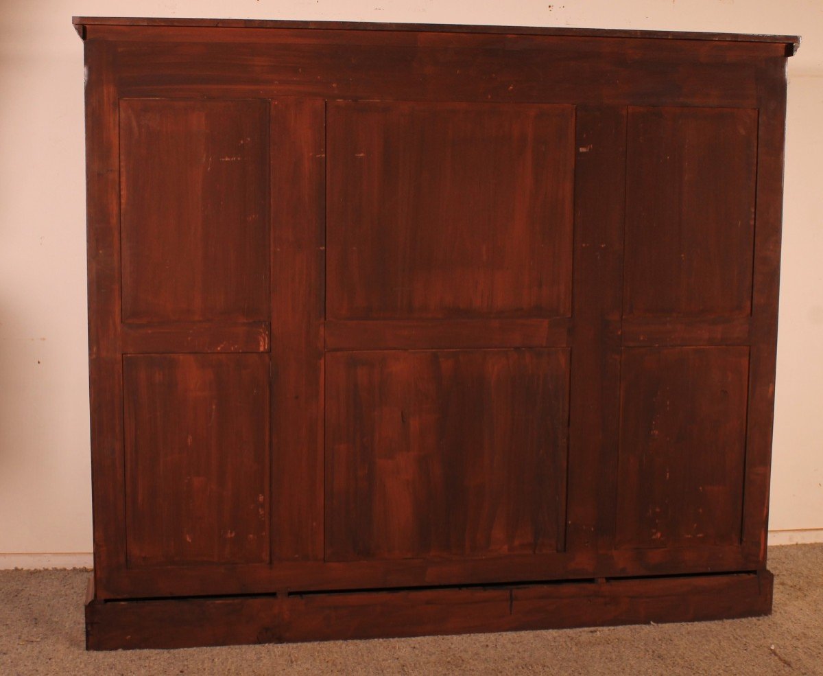 Large Open Bookcase In Mahogany From The 19th Century-photo-4