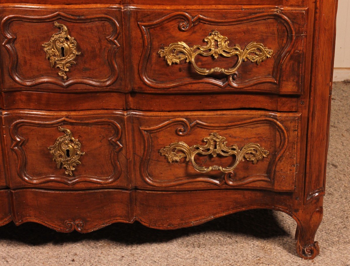 Crossbow Commode /  Chezt Of Drawers In Walnut 18 ° Century Louis XV-photo-3