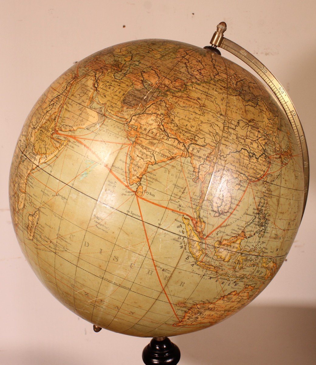 Grand Globe Terrestre De Handels Und Verkehrsglobus De 69cm De Haut-photo-4