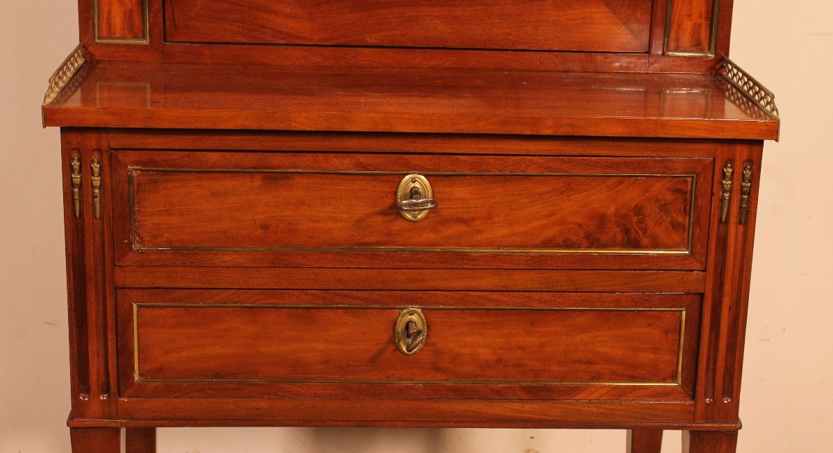 Louis XVI Secretary In Mahogany Called Bonheur Du Jour-photo-1