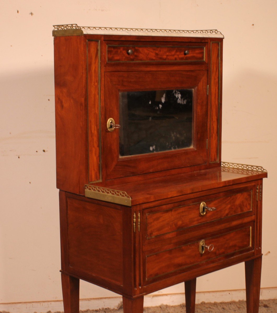 Louis XVI Secretary In Mahogany Called Bonheur Du Jour-photo-4