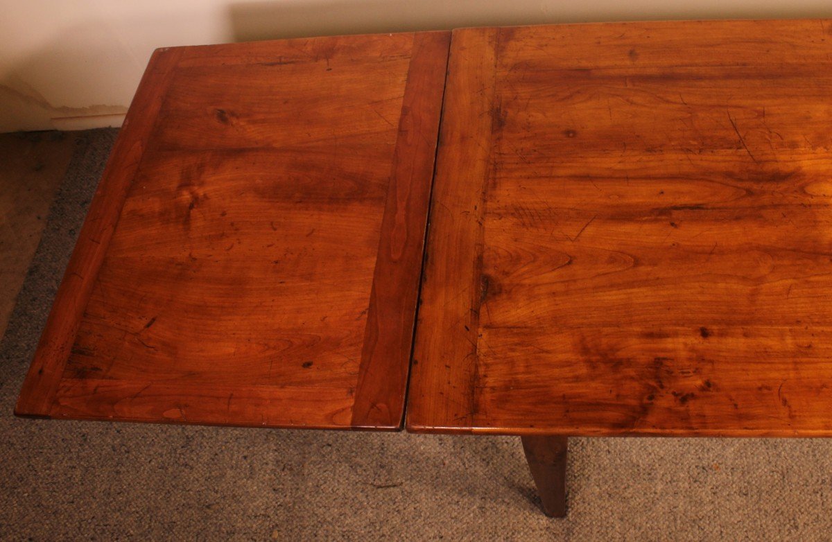 Small Extendable Table In Cherry Wood From The 19 ° Century-photo-2