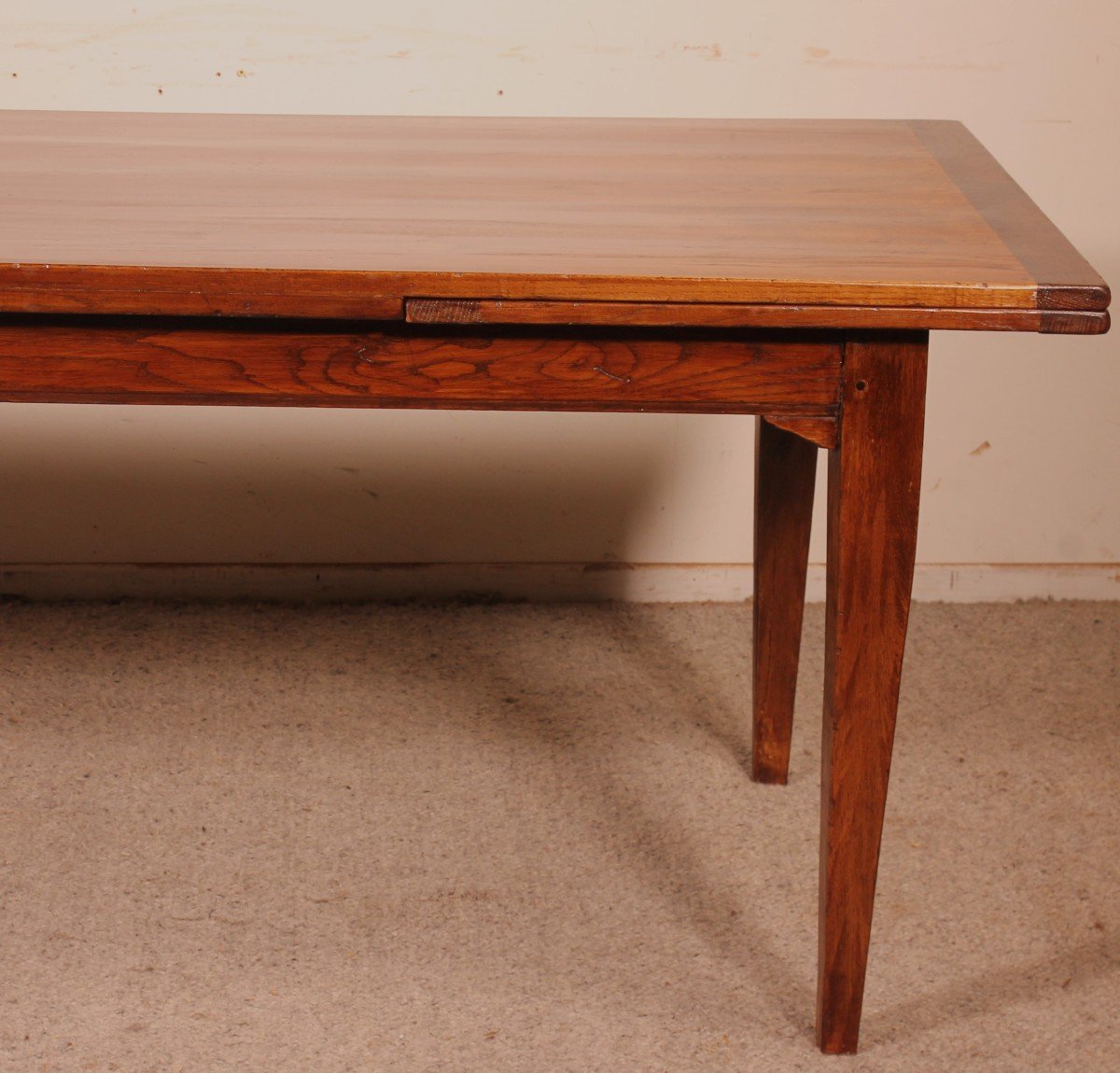 19th Century Oak Extending Table From France-photo-3