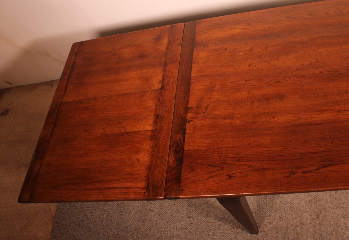 19th Century Oak Extending Table From France-photo-5