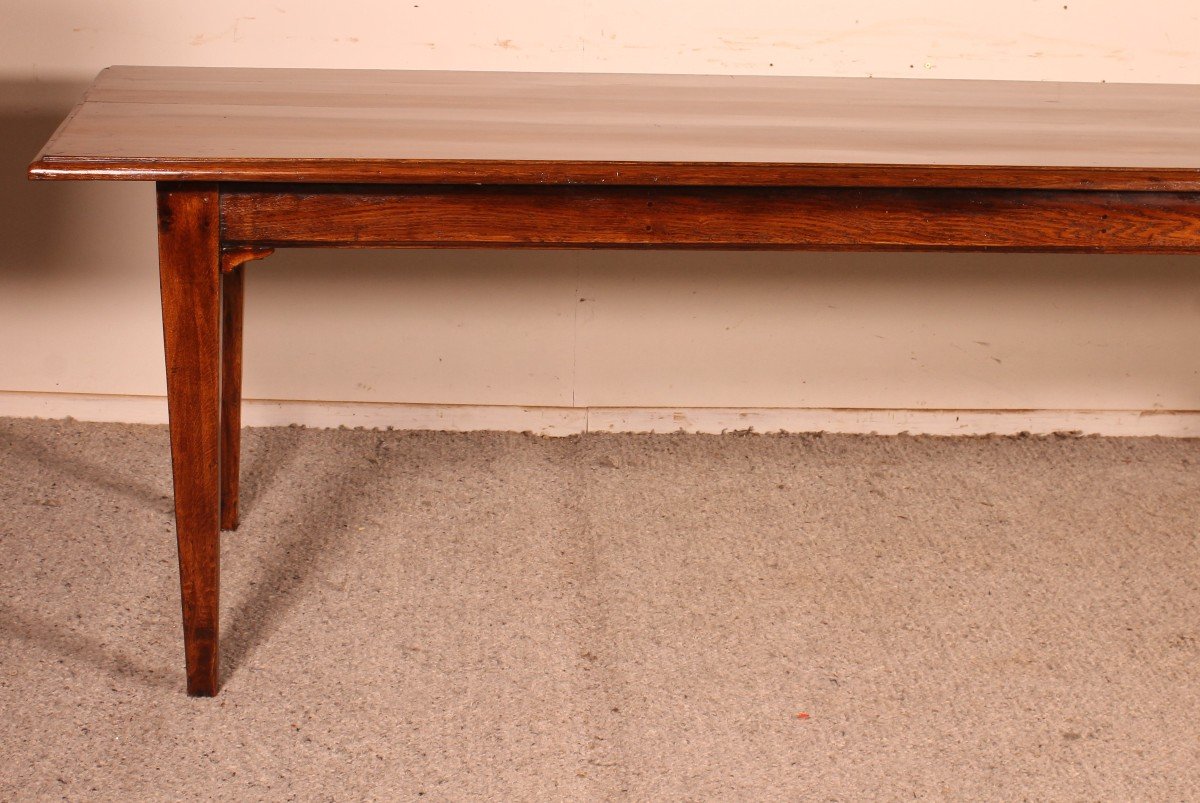 Refectory Table Of 3m Long In Oak - 19th Century-photo-4