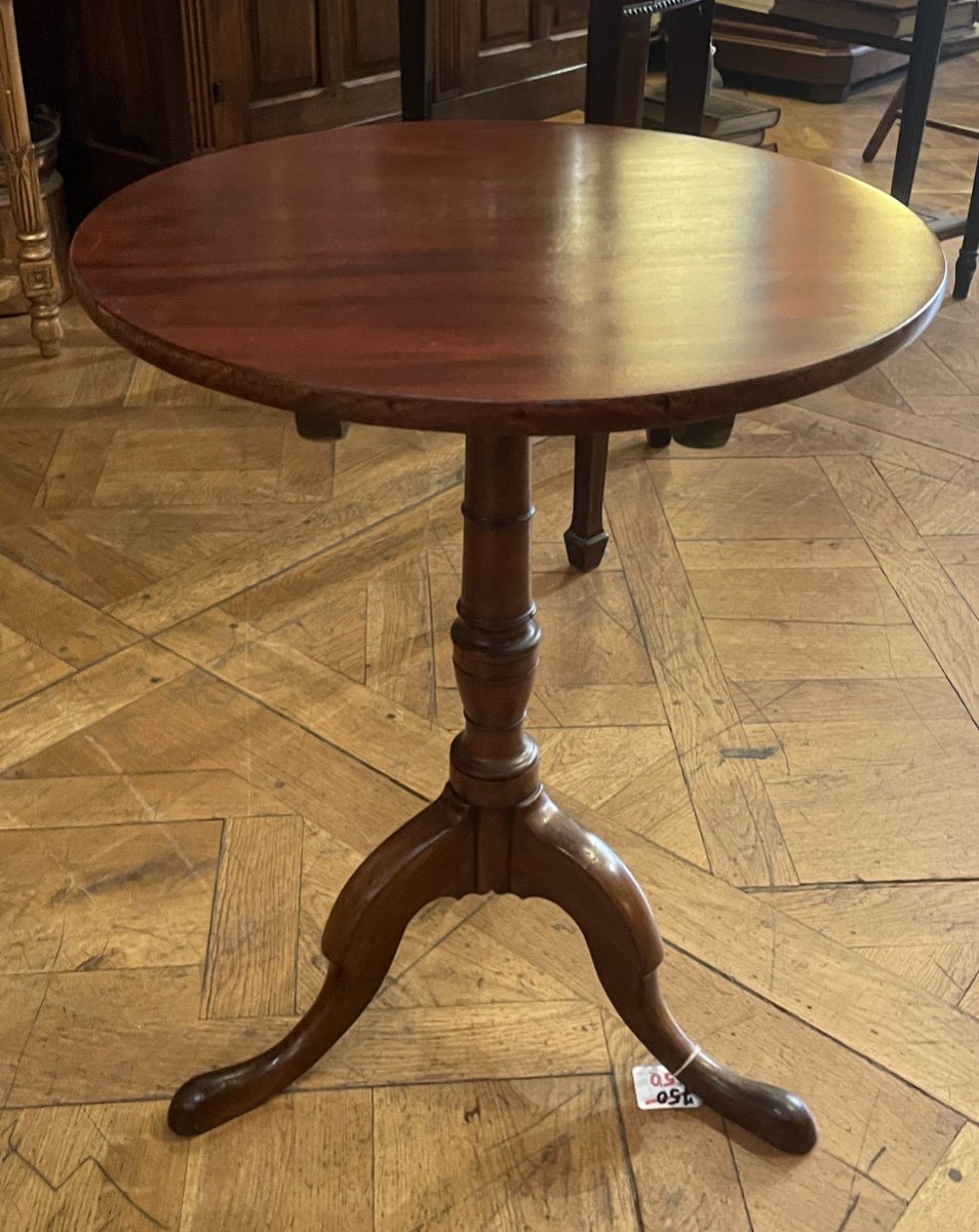 English Tripod Table In Mahogany-19th Century-photo-2