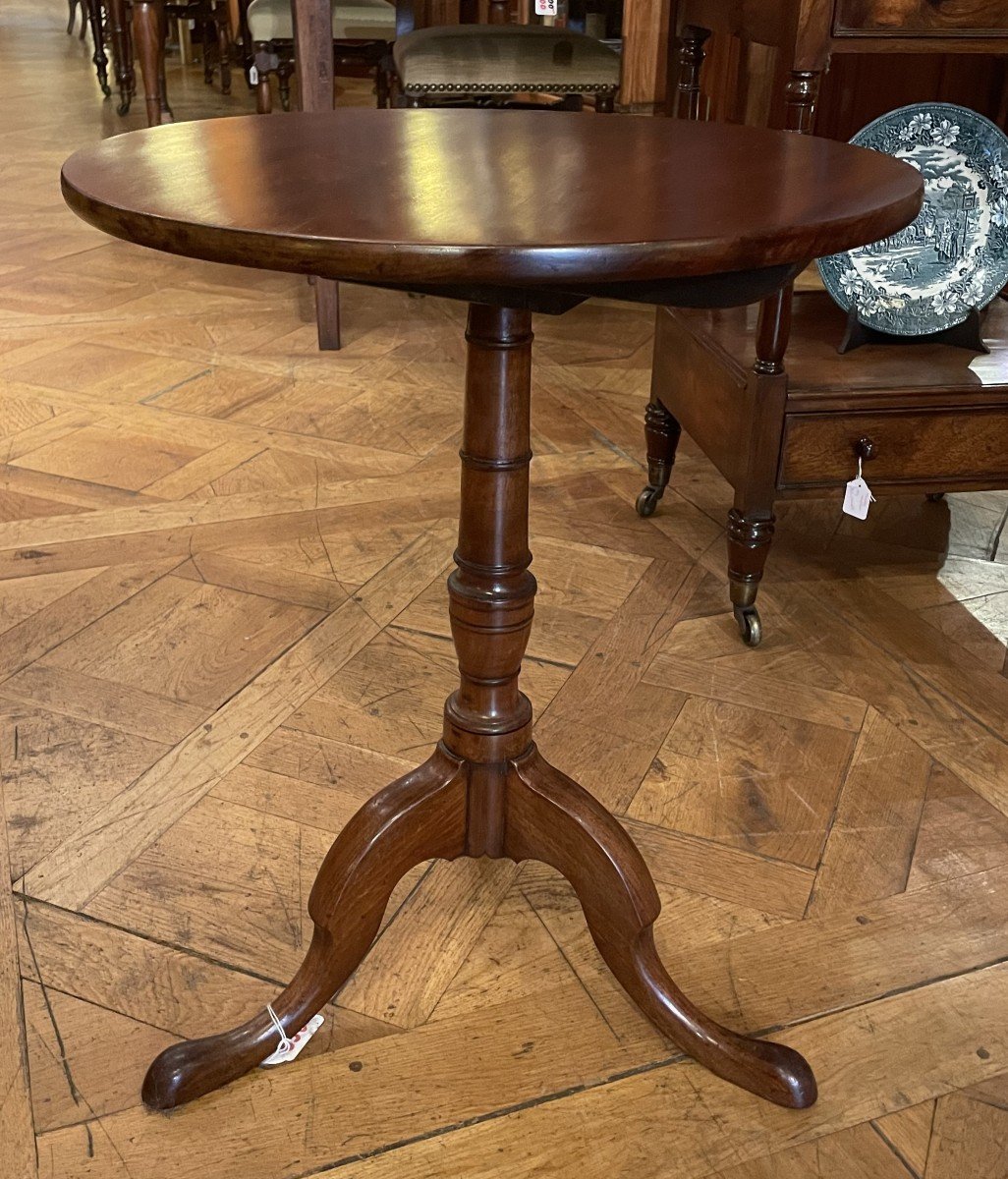 English Tripod Table In Mahogany-19th Century-photo-4