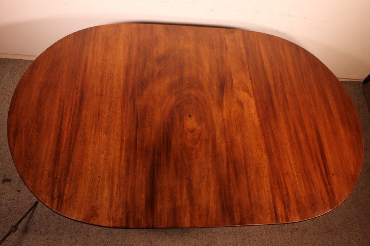 Oval Refectory Table In Walnut 19th Century-photo-4