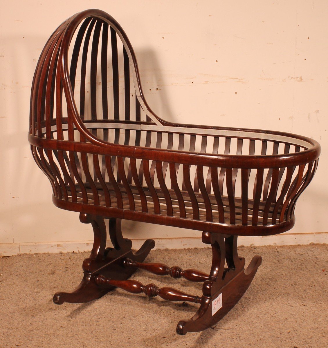 Curved Mahogany Cradle-19th Century