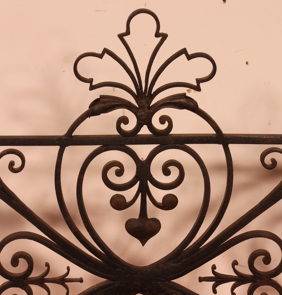 Large Fire Place Screen Or Firewall In Wrought Iron-19th Century-photo-4