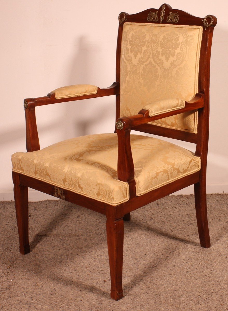 Empire Style Mahogany Armchair-photo-5