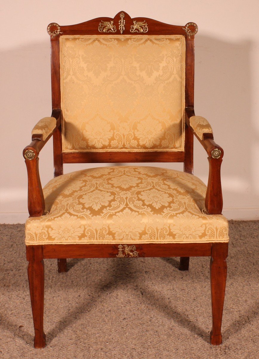 Empire Style Mahogany Armchair